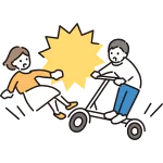 Electric Kickboard Accident SVG Icon